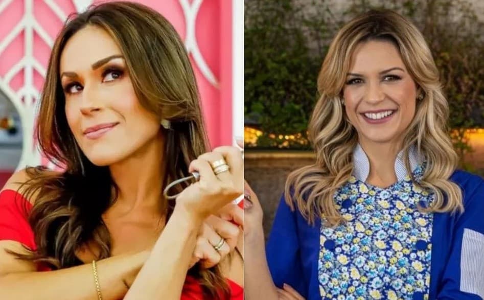 Nadja Haddad e Beca Milano no Bake Off Brasil (Foto: Reprodução / SBT)

