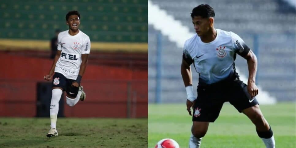 Nicolas Araújo e Luiz Fernando, atacantes do Corinthians (Reprodução: Rodrigo Gazzanel)