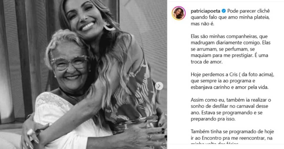 Patrícia Poeta homenageia admiradora (Foto: Reprodução) 