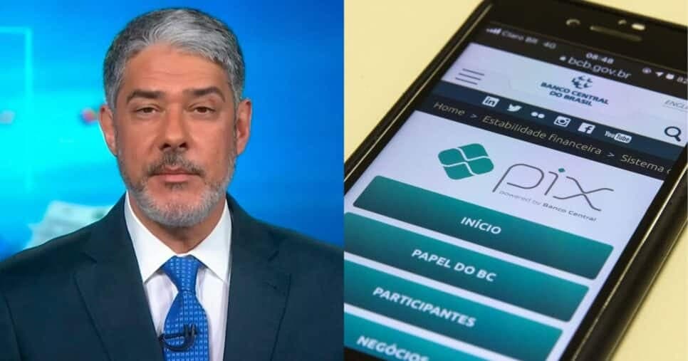 “Hoje”: William Bonner paralisa JN com anúncio de suspensão do PIX e alerta geral do Banco Central aos correntistas
