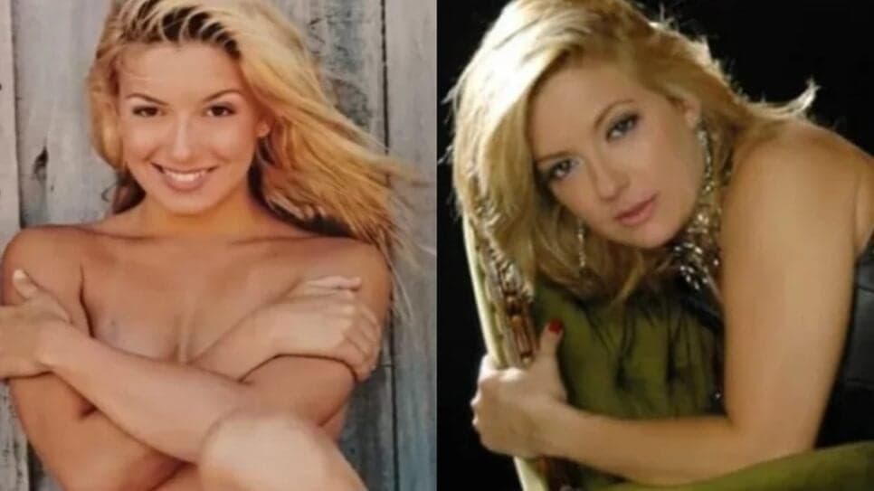 Musa da década de 1990 e ex estrela da Globo, Regininha Poltergeist (Fotos: Reprodução/ Internet/ Montagem)