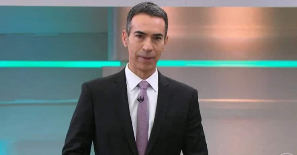 Choro de César Tralli ao se despedir de jornal na Globo deixa equipe perplexa: "Arrepiado"