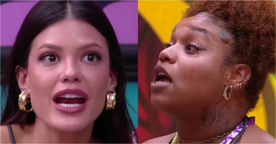 Camila e Vitória brigam no reality show da Globo (Foto: Reprodução/Montagem TV Foco)