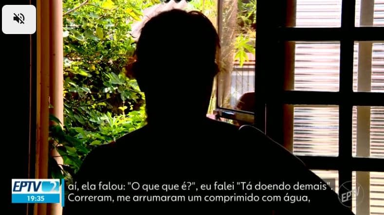 Depoimento da vítima (Foto Reprodução/EPTV/Globo)