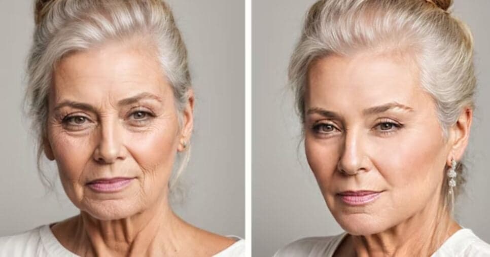 Antes e depois de rugas (Foto: Freepik)