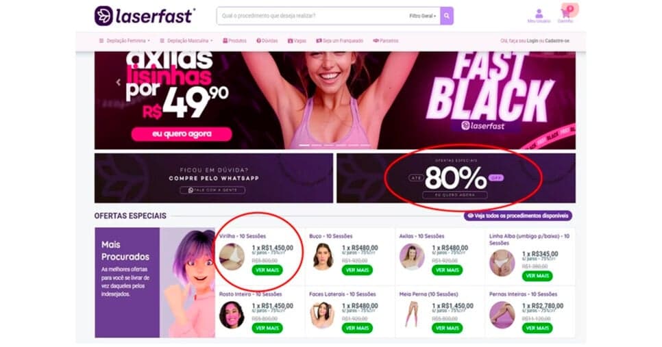 Anuncio da Laser Fast (Foto: Reprodução)