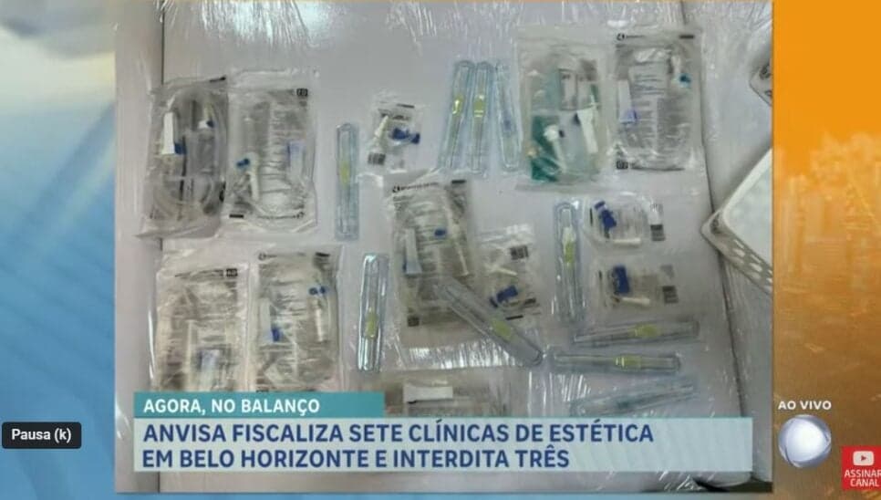 Produtos injetáveis reutilizados (Foto Reprodução/Record)