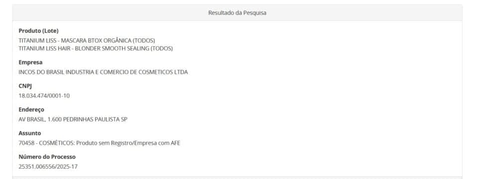 Resolução da ANVISA contra produtos pt 1 (Foto Reprodução/ANVISA)