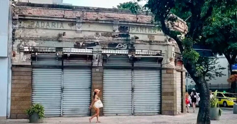 Fachada original da Padaria Ipanema (Foto: Reprodução)