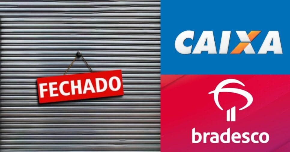 Caixa, Bradesco e+ têm fechamento GERAL de agências em junho de 2025
