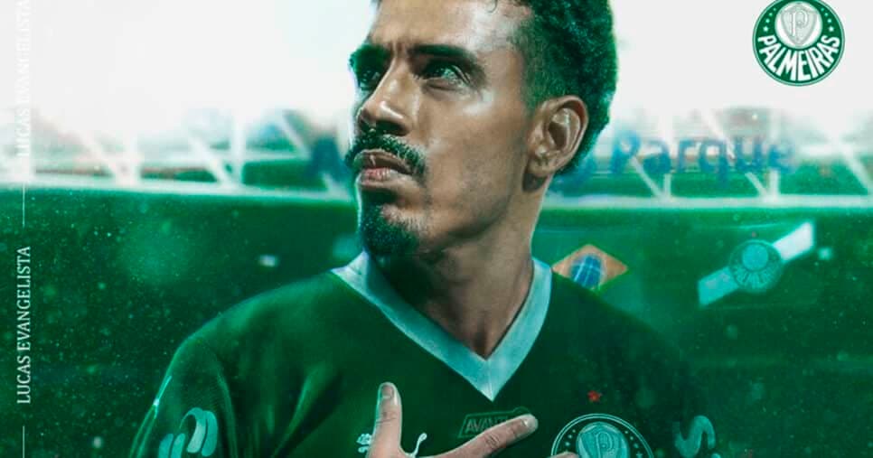 Lucas Evangelista no Palmeiras (Foto: Reprodução - Instagram)