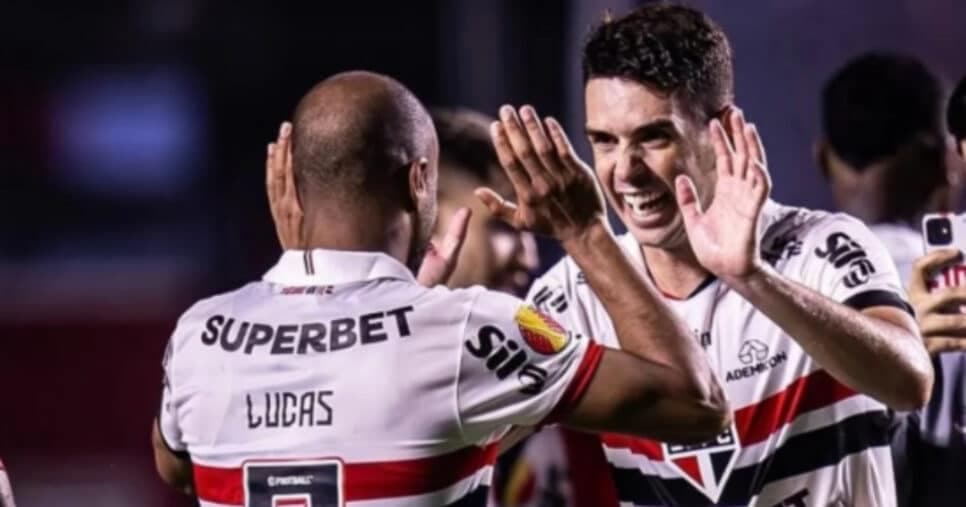 Oscar e Lucas no São Paulo (Foto: Visão da Bancada)