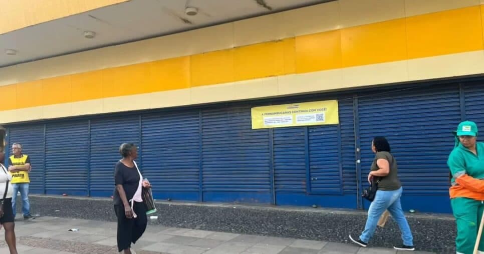 Unidade da Pernambucanas fechada na Rua Treze de Maio, Campinas ( Foto Reprodução/Vitória Silva/acidade on)