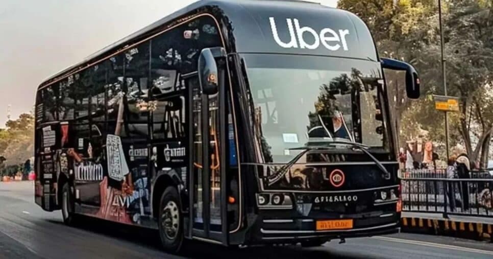 Ônibus da Uber (reprodução /Internet)