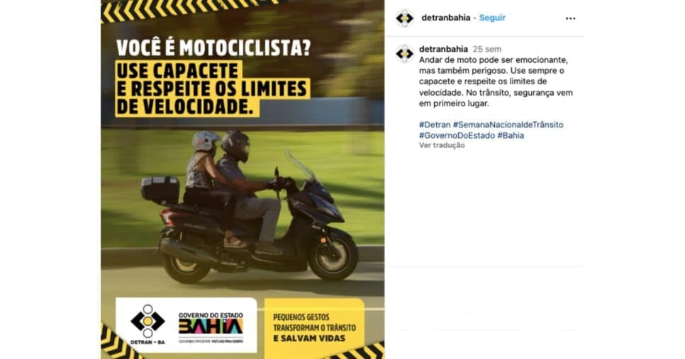 Comunicado do Detran (Reprodução/Instagram)