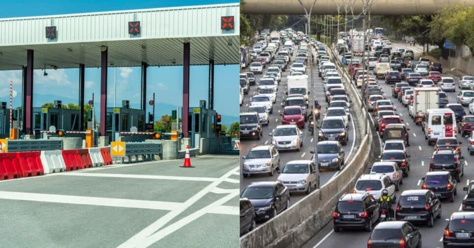 Lei dos pedágios em vigor no RJ e SP traz proibição a motoristas (Reprodução/Montagem TV Foco/Canva)