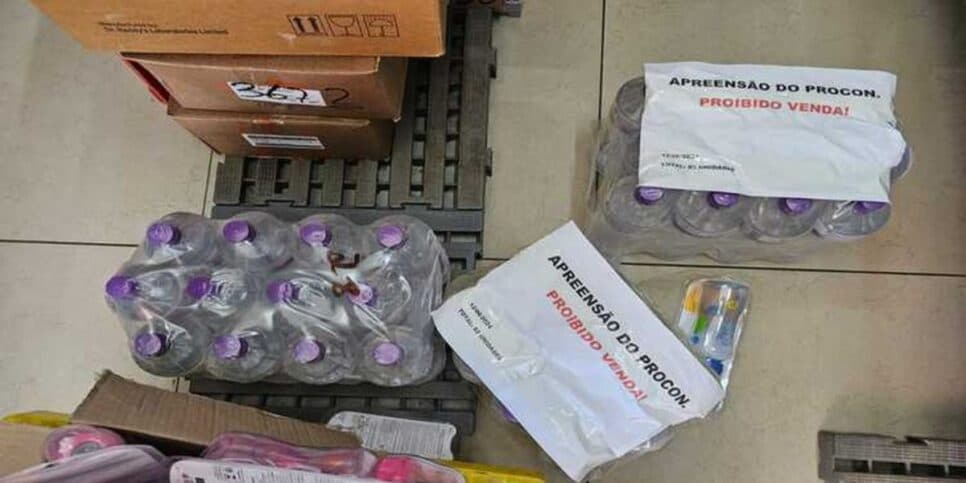 Produtos apreendidos pelo Procon de Pernambuco (Reprodução: Procon)