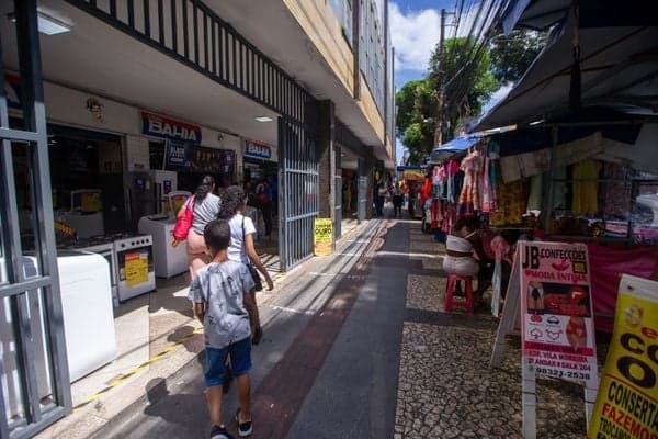 Avenida Sete de Setembro no centro de Salvador Crédito: Arisson Marinho/ Arquivo CORREIO