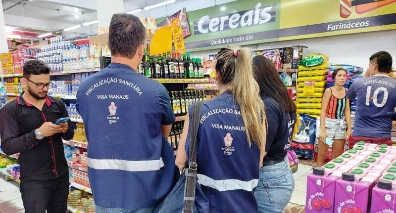 Vigilância Sanitária de Manaus executou fiscalizações rigorosas nos supermercados de Manaus, AM (Foto Reprodução/D24AM)