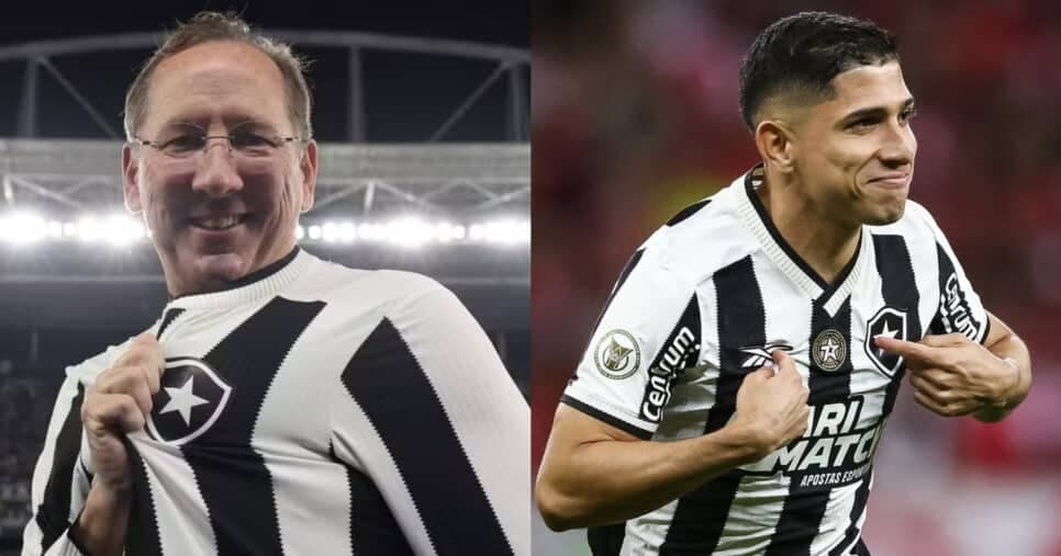 Textor:- Savarino - no Botafogo (Foto: Reprodução/Montagem TV Foco)