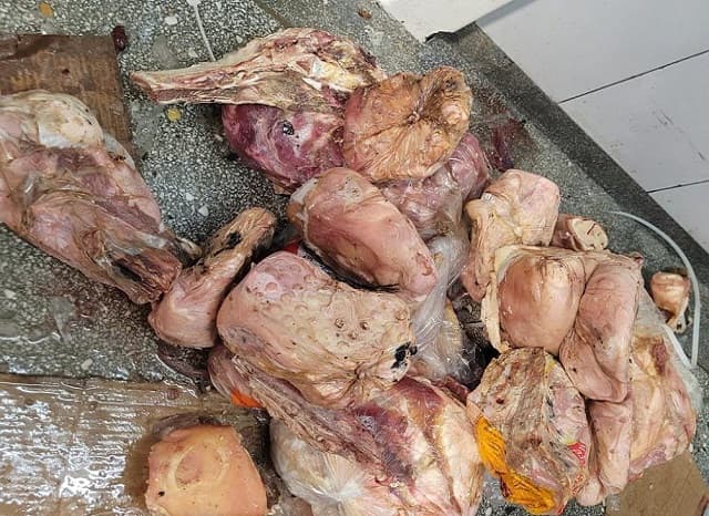 1 tonelada de carne podre (Foto Reprodução/Todo Dia)
