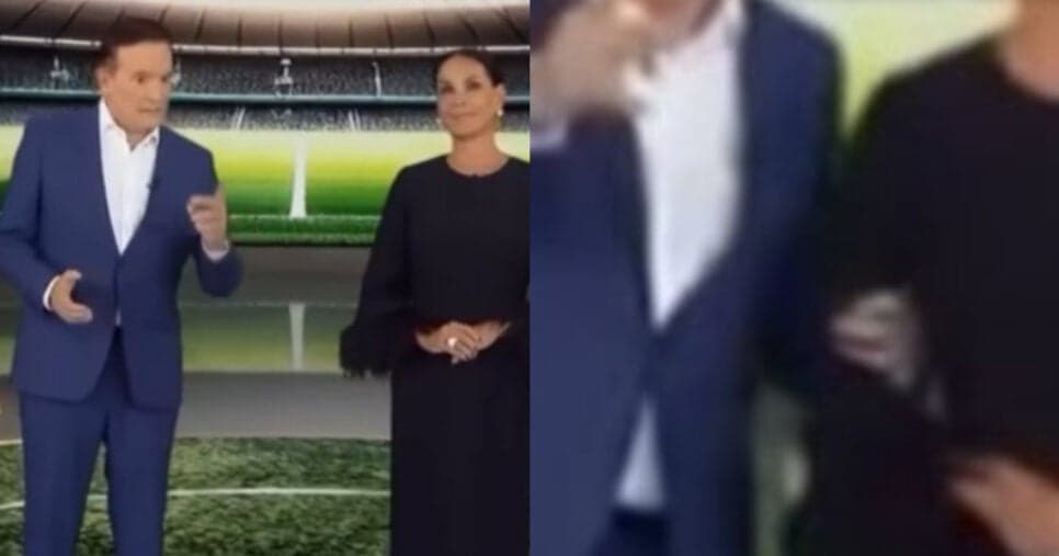 "Indelicado": Vídeo expõe Roberto Cabrini puxando Carolina Ferraz pelo braço ao vivo na Record