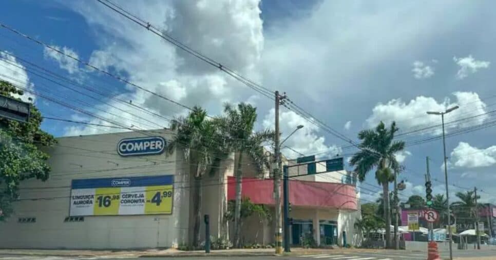 Fachada do supermercado - Foto: Montagem