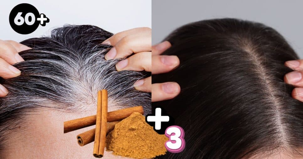 Fim do cabelo branco em 30 minutos: Tinta natural com canela +3 ingredientes renova juventude das idosas 60+