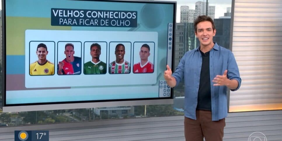 Jodar relembrou a passagem de James no São Paulo (Reprodução: Globo) Jodar relembrou a passagem de James no São Paulo (Reprodução: Globo)