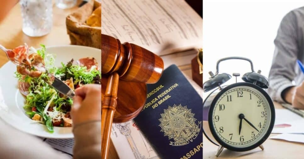 FIM do almoço de 1h e nada de 8h de trabalho: Lei trabalhista em vigor em 2025 confirma 2 sentenças a CLTs - Foto: Montagem