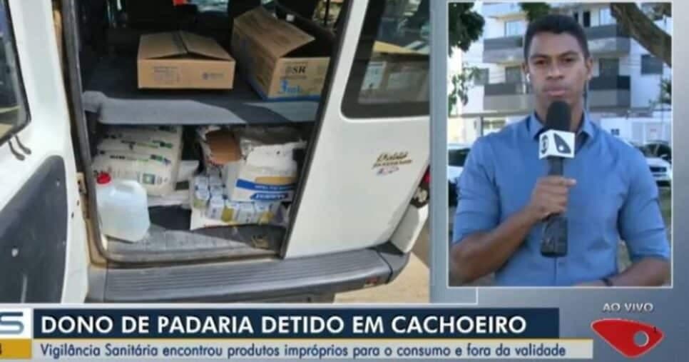 Dono de padaria é detido em Cachoeiro após interdição da Vigilância Sanitária (Foto Reprodução/Globo)