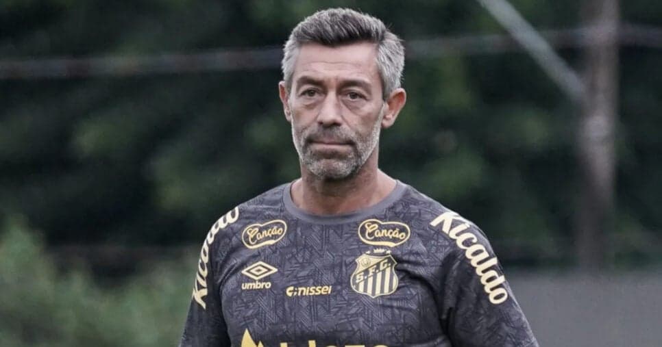 Pedro Caixinha autoriza expulsão no Santos (Foto: Raul Barreta)