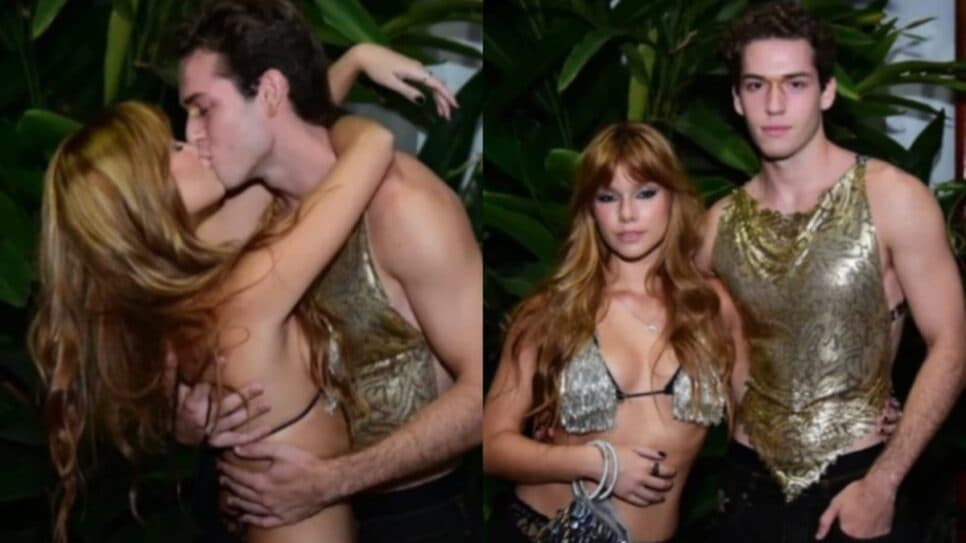 O casal discreto assumiu o relacionamento sério em evento de Carnaval (Fotos: Reprodução/ Webert Belicio/ AgNews)