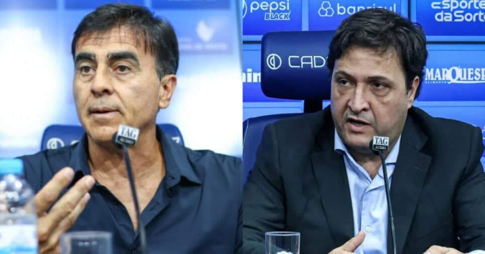 Grêmio: Quinteros encara Guerra sobre contratação de 10 reforços (Foto: Reprodução/Montagem TV Foco)