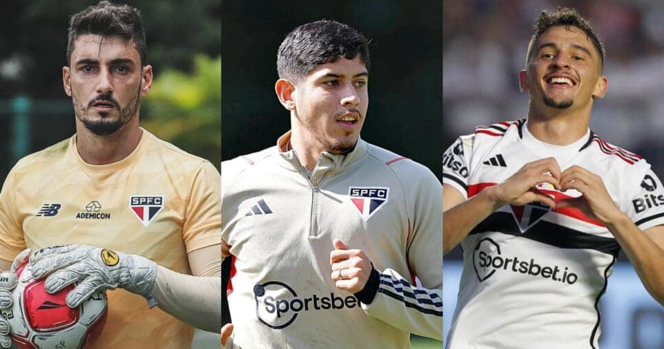 Rafael Pires, Alan Franco e Pablo Maia são importantes para o São Paulo (Foto: Reprodução/Montagem TV Foco)