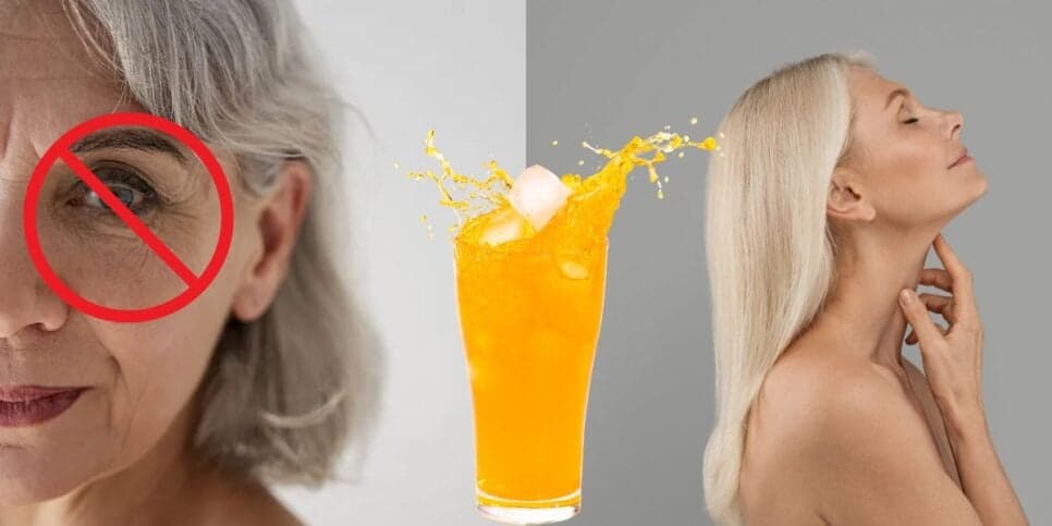 Bomba de colágeno: Suco natural com 4 ingredientes suga as rugas das idosas 60+ em minutos