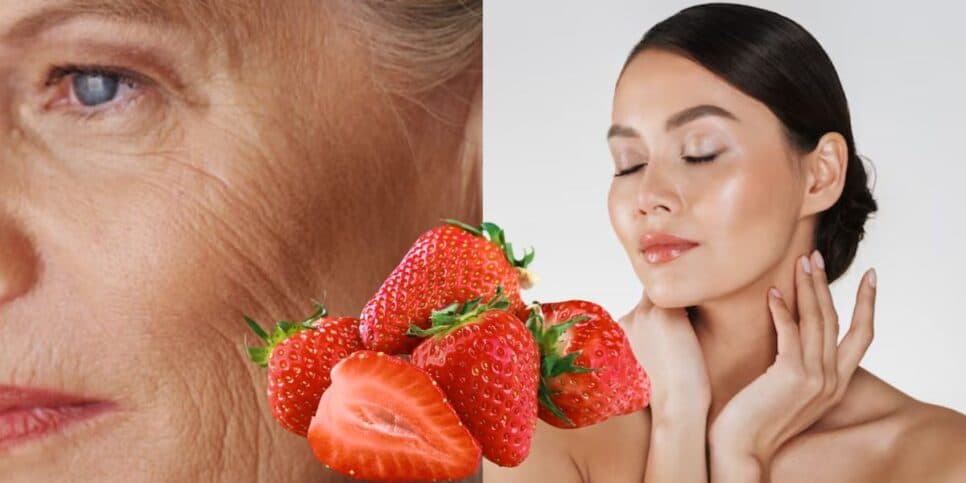 25 anos mais jovem: Misturinha caseira com morango e +2 ingredientes acaba com as rugas em 10 minutos