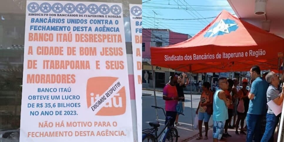 Prefeito e moradores indignados com o fechamento (Reprodução: Montagem TV Foco)