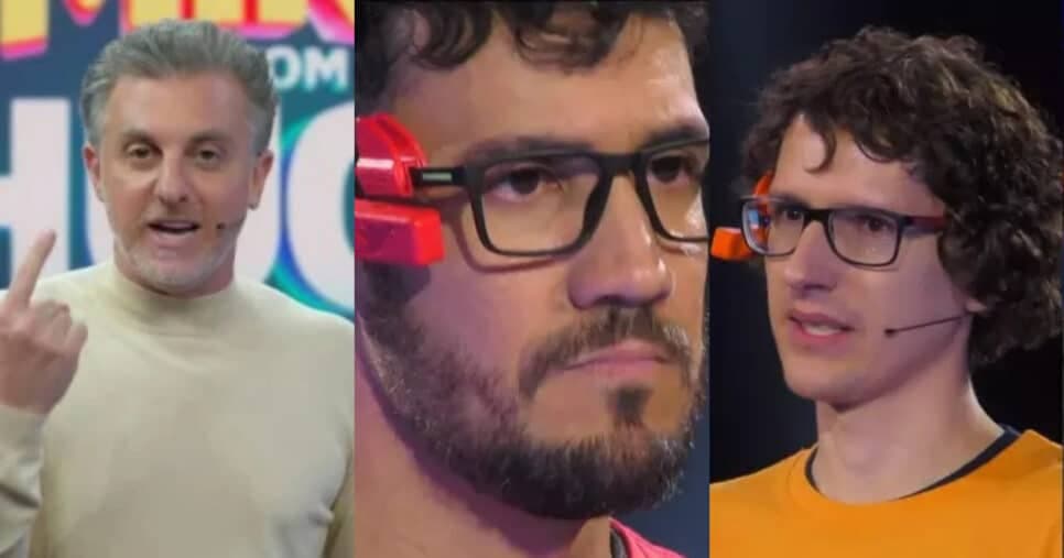50% do prêmio pelos ares: Dupla leva rasteira no Domingão com Huck e erra pergunta mais fácil do The Wall