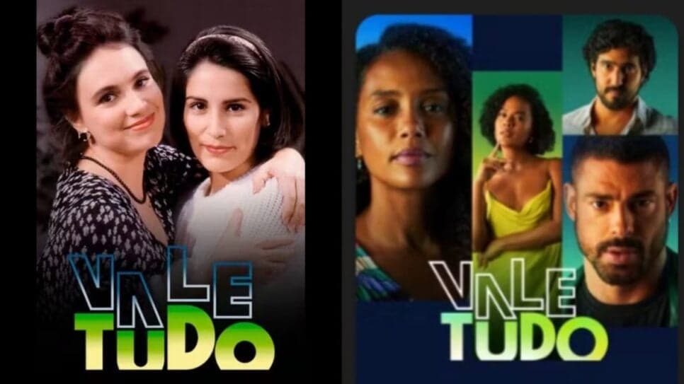 Vale Tudo (1988) e nova versão de 2025 à direita (Fotos: Reprodução/ Globoplay/ Montagem TV Foco)