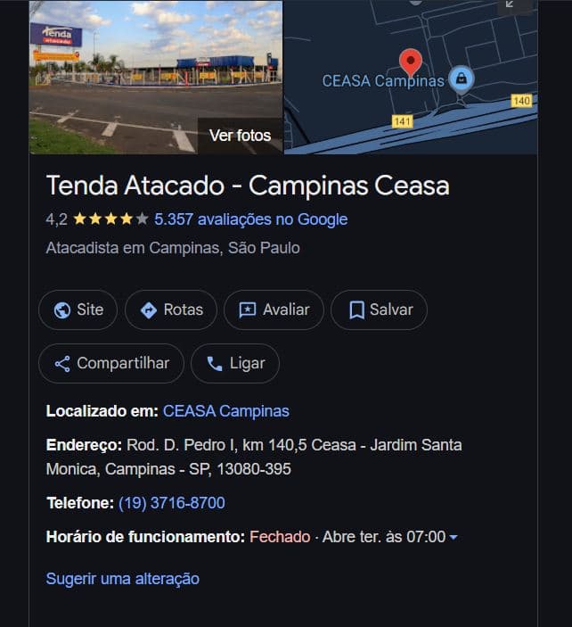 Unidade segue aberta (Foto Reprodução/Maps)