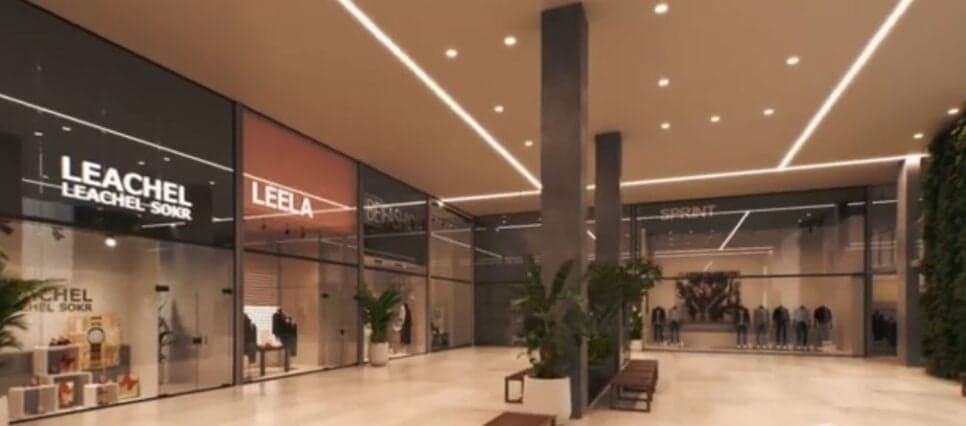 Projeto de lojas do novo shopping (Foto: Reprodução/YouTube)
