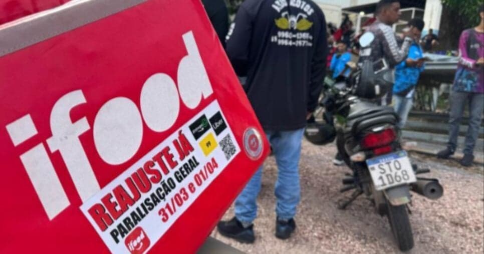 Entregadores paralisaram serviços em Cuiabá (Foto: Reprodução/ Internet) 