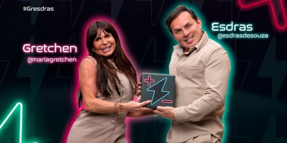 Gretchen e Esdras  (Foto: Record)