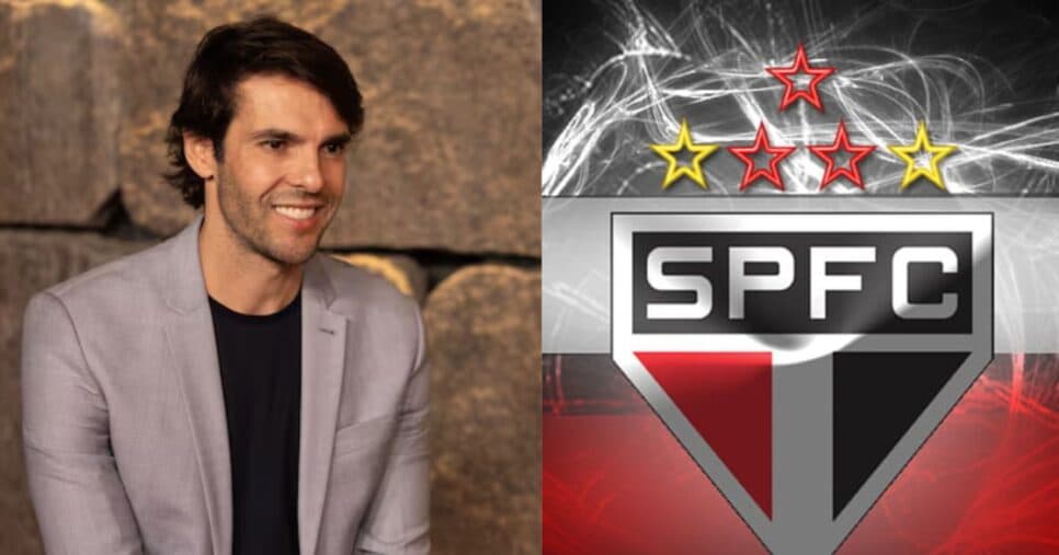 Kaká / Logo do São Paulo - Montagem: TVFOCO 