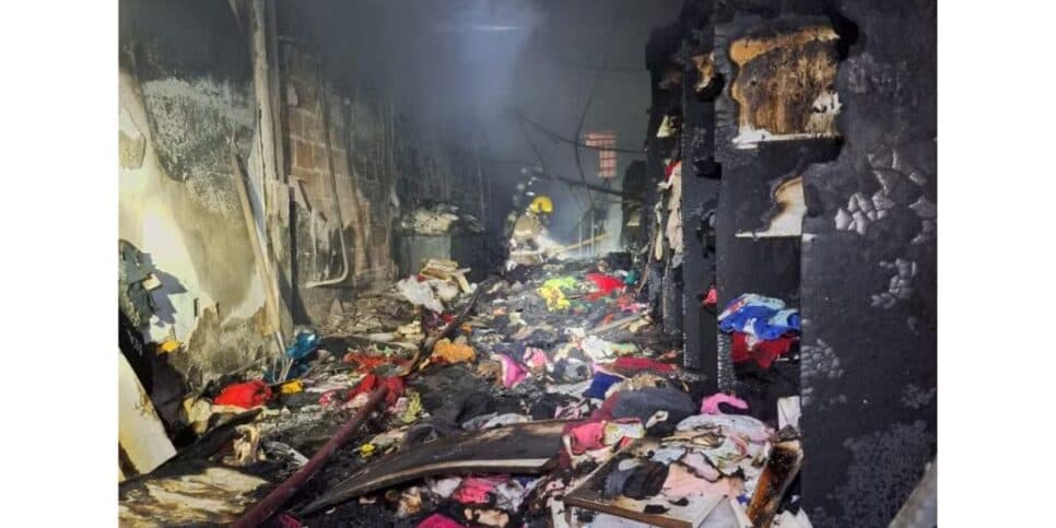 Loja de roupas em Belo Horizonte (Foto: Divulgação/CBMMG)