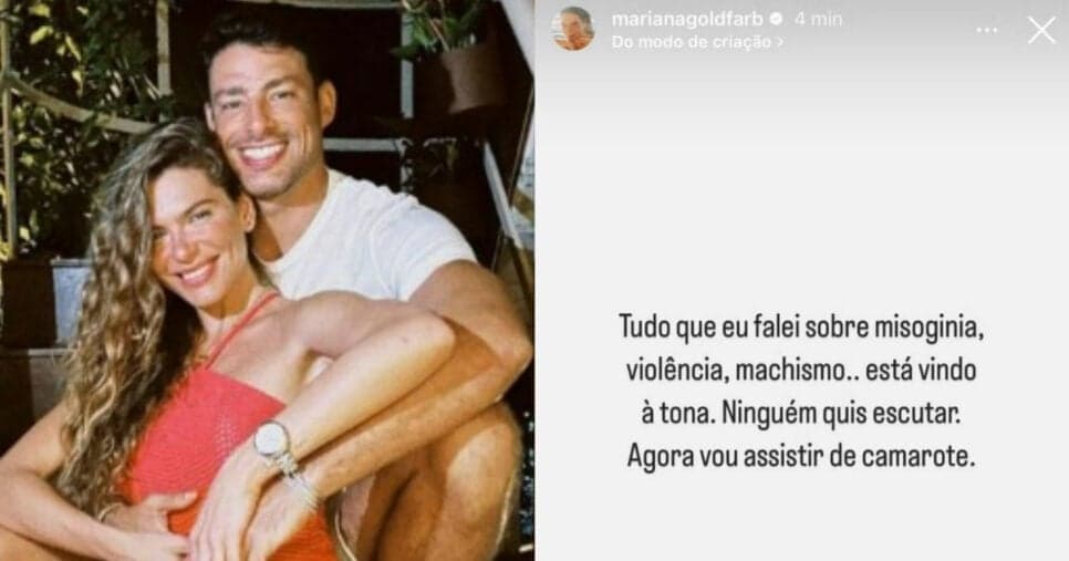 Mariana Goldfarb e Cauã Reymond (Foto: Reprodução/Montagem TV Foco) Mariana Goldfarb e Cauã Reymond (Foto: Reprodução/Montagem TV Foco)
