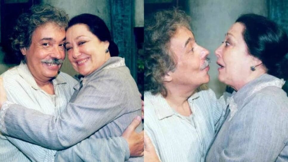 Calixto (Pedro Paulo Rangel) e Mimosa (Suely Franco) marcaram o elenco da novela (Fotos: Reprodução/ Divulgação, Globo/ Montagem TV Foco)