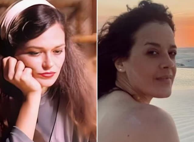 Cecília (Lala Deheinzelin) na versão original e Maeve Jinkings no remake (Foto: Reprodução / Globoplay)