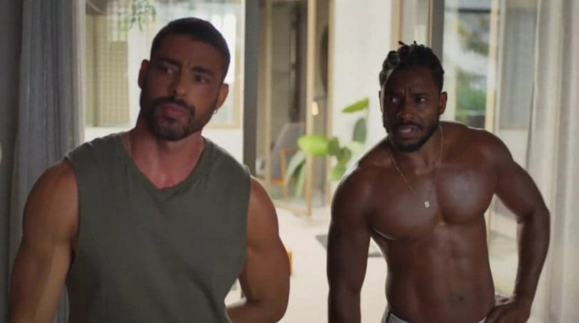 César (Cauã Reymond) e Franklin (Samuel Melo) em Vale Tudo (Foto: Reprodução / Globo)

